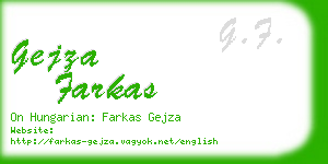 gejza farkas business card